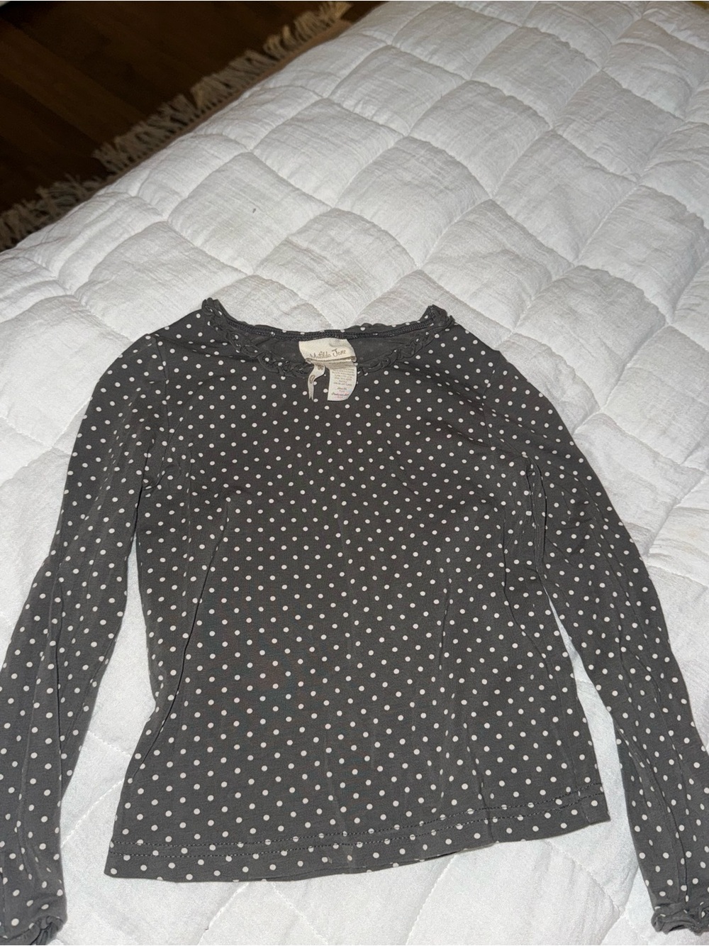 Matilda Jane Gray Polka Dot Long Sleeve Top